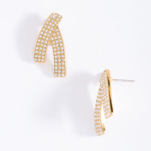 Brilla en Tu Próxima Fiesta con Aretes Poste Dorados de Cristales