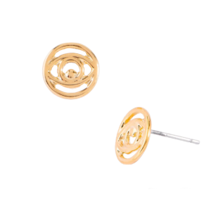 Aretes Pequeño Ojo Turco en Baño de Oro - Elegancia y Protección